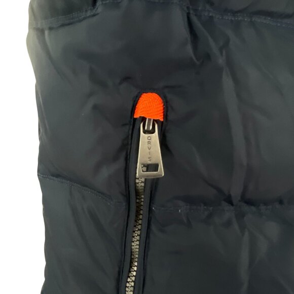 Orvis Down Vest Mens Quilted Outdoors Size M Zipper Pockets High Collar Winter - Picture 5 of 8
